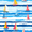 Yellow Sailboats, variant on Yayeee 2 Pack Qtip Holder Bathroom Cotton Swab Canister with Lid Clear Dispenser Set, Watercolor Cherry