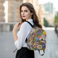 thumbnail image 6 of FORMRS Mini Backpack Purse for Women Quilted Travel Daypack Casual Shoulder Bag, Blue Floral, 6 of 7