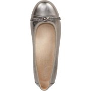 Vionic Womens Amorie Textured Leather Ballet Flats