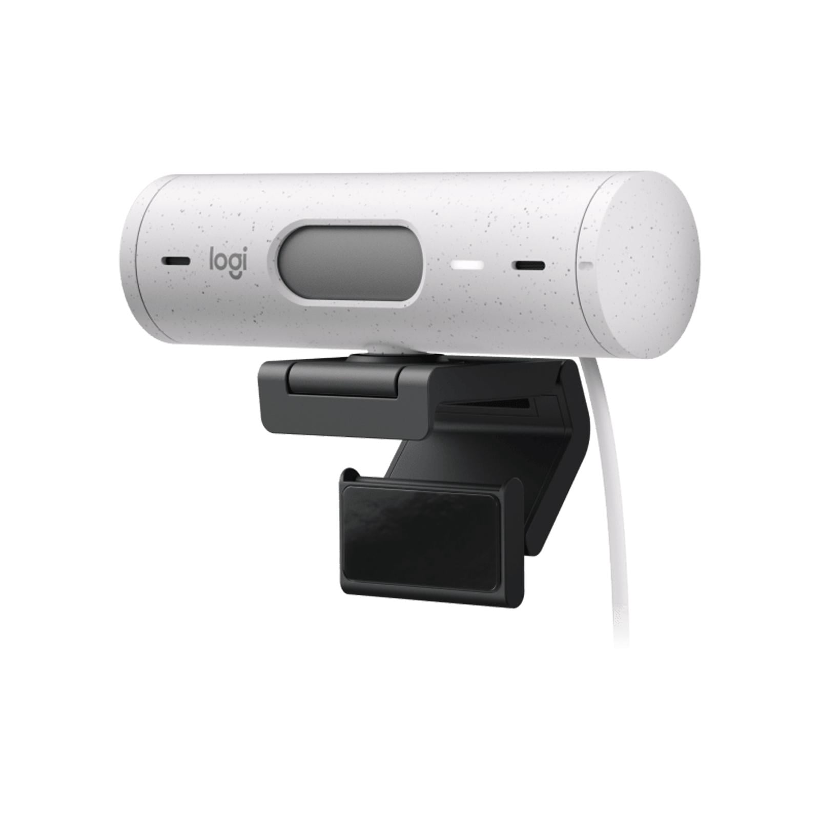 Logitech BRIO 500 Wired HD Webcam, 60 fps/1080p, Live Streaming, Auto Light Correction, Auto Framing and Show Mode Support, 4MP, USB-C, for laptops, LCDs or monitors, Windows/macOS/ChromeOS,  white