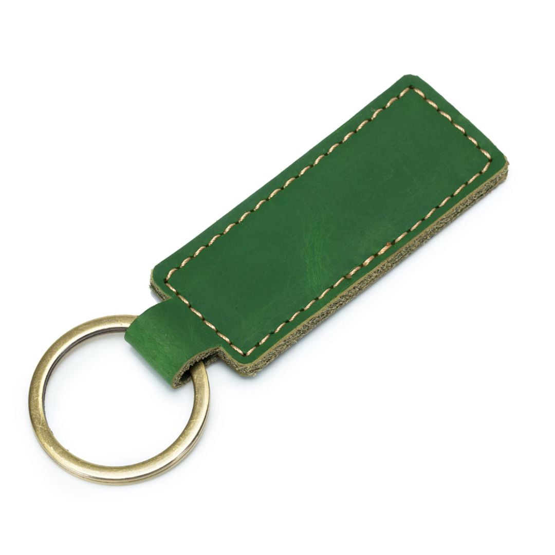 MFFOR Key Chain Leather Keychain Key Ring Clip for Men Women with Wristlet, Green