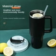 thumbnail image 5 of 40 oz Tumbler with Handle and Straw Lid | Insulated Reusable Stainless Steel Water Bottle Travel Mug Iced Coffee Cup | Gifts for Women Men Him Her, 5 of 10