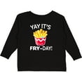 thumbnail image 3 of Inktastic Yay Its Fry Day with Cute French Fries Boys or Girls Long Sleeve Toddler T-Shirt, 3 of 5