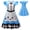 B, variant on Girls Cartoon Costume Flutter Sleeve Dress for Halloween Fantasy Play Cosplay