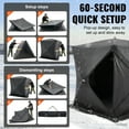 thumbnail image 4 of KFFKFF Ice Fishing Tent, Fits 3-4 Anglers, Pop-Up Design, 43 Sq Ft Fishing Zone, Winter Angling Hut, Durable Waterproof Oxford Material, Includes Anchors/Ropes/Transport Bag, 90"x90", Black, 4 of 9