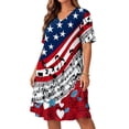 thumbnail image 6 of Erwazi Summer Plus Size Dresses for Women 4th Of July Printed Crew Neck Sleeveless Ankle Length Dress Celebrations Outdoor Parties Activities Casual Dresses, 6 of 8