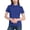 Blue, variant on Lutiedan Henley Shirts for Women Classic Fit Button Down Collared Short Sleeve Work Blouses Loose Lightweigth Summer Business Casual Tops