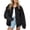 Black, variant on Stralyhd Jean Jacket Women Long Sleeve 2026 Fall Oversized Denim Jackets Classic Jean Coats Light Button Down Trucker Coat with Pockets Light Blue S