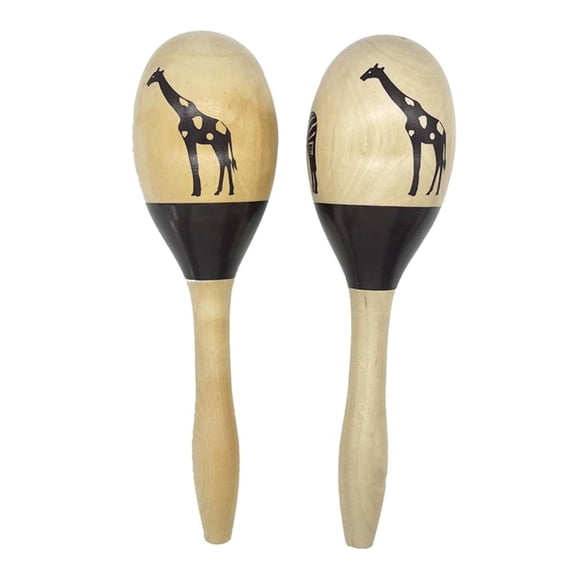 SDFGTstore Solid Hardwood Sand Hammer Wood Shaker Hand Rattle Percussion Musical Instrument