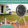 AYMZ Camping Fan Battery Powered Fan, Remote Control LED Lantern 10000mAh Battery Operated, 5 Speeds USB Rechargeable Fans with Hook for Fishing, Camping, Outdoor, Travel, Bedroom