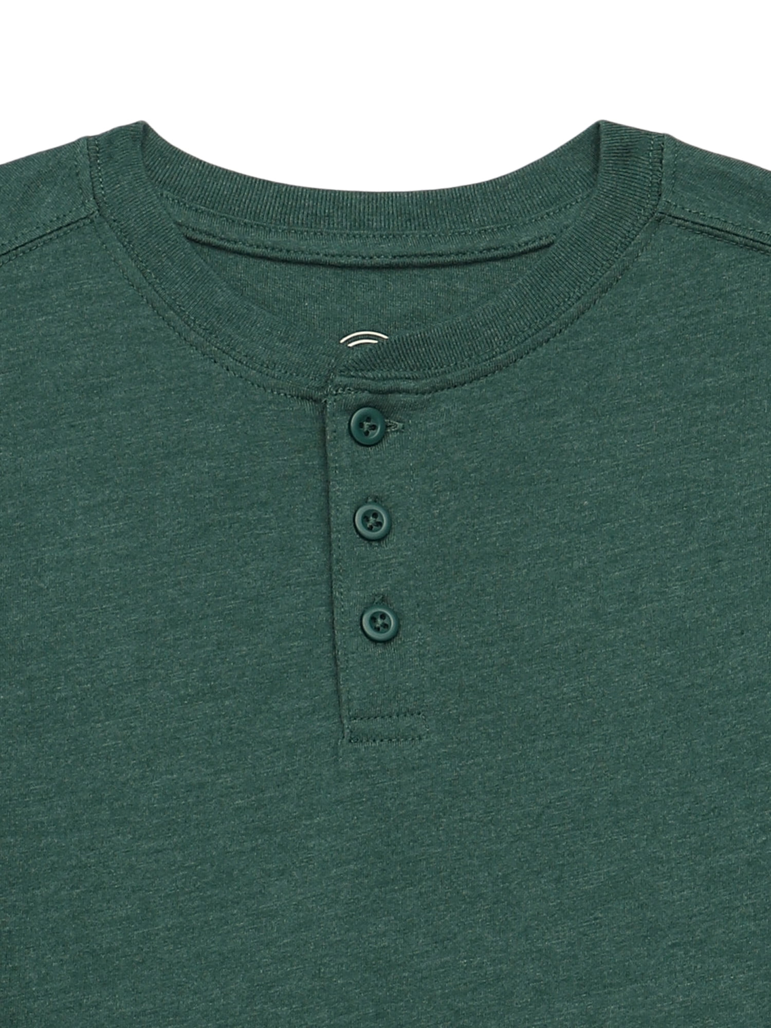 Wonder Nation Boys' Henley Tee with Long Sleeves, Sizes 4-18 & Husky