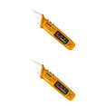 thumbnail image 4 of Scienceny Pluma eléctrica sin contacto ANENG con linterna, herramienta de pantalla LED, probador de voltaje con alarma, voltímetro electrónico amarillo Amarillo 2piezas Scienceny CBP318665, 4 of 5