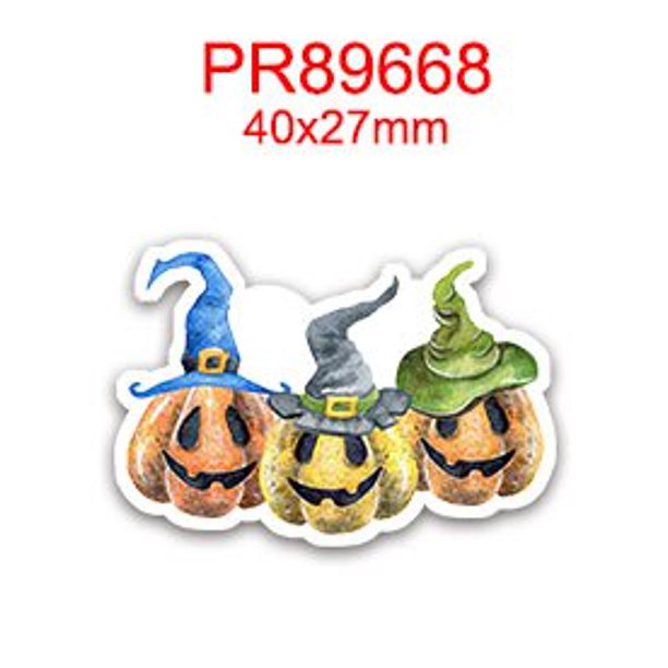 Cinta de grogrén impresa de Halloween de dibujos animados DIY para suministros de artesanía accesorios de costura 5 yardas, resinas planas 10 piezas. 46703