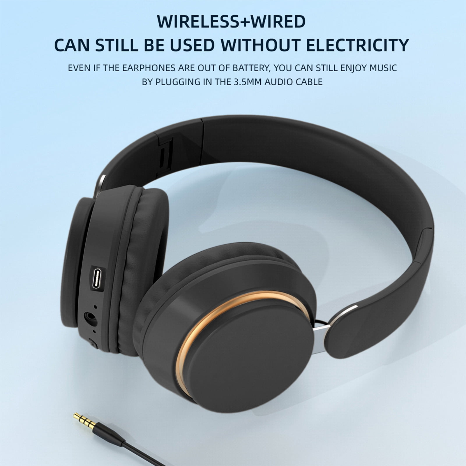 Matoen Bluetooth Headset, 2024 Wireless Bluetooth V5.3 Headphones with Microphone, Active Noise Canceling Wireless Headset with Mic for Work/Mobile Phone/Laptop Computer