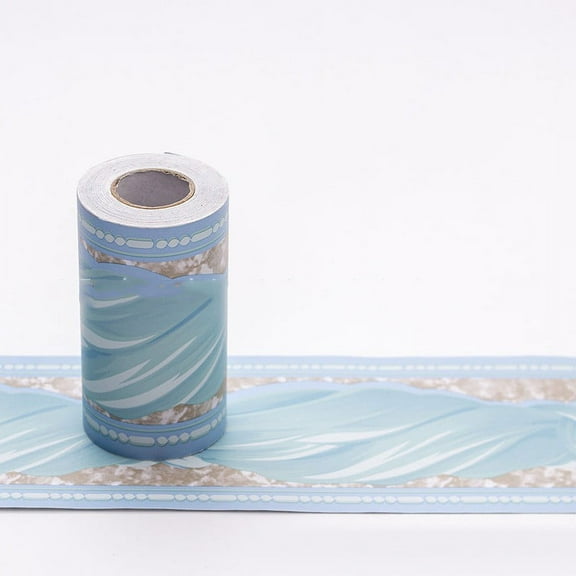 1 Roll Of PVC Wall Sticker Floral Self Wall Decal Paper Border Sticker Bedroom Home Decor Mural Water Resistant Moisture Proof