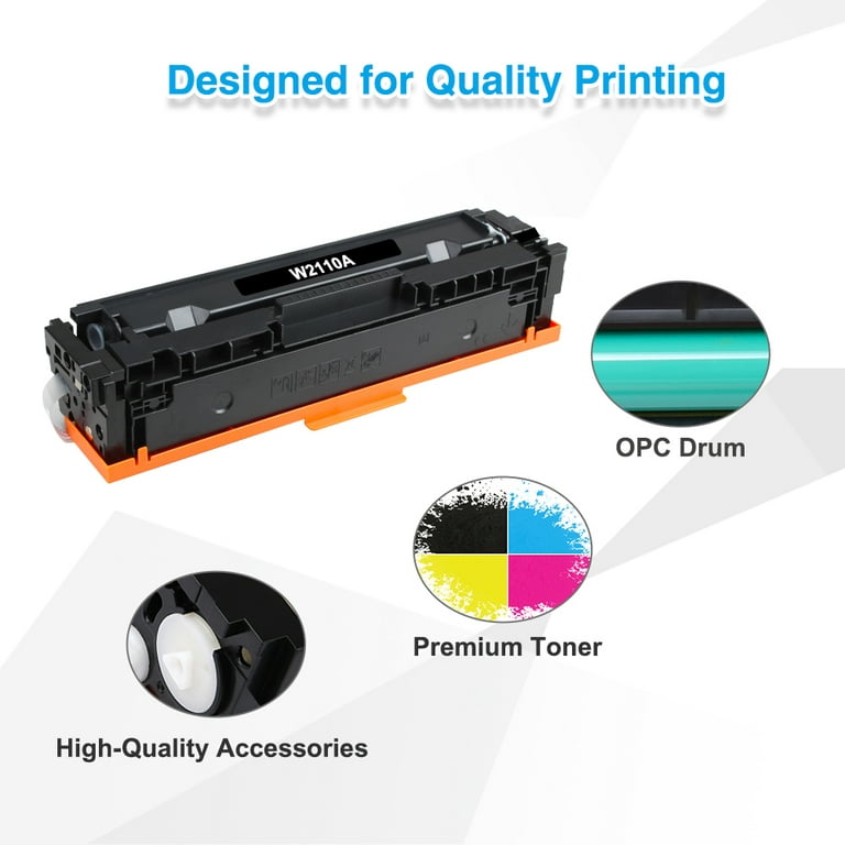 206A 206X Toner Cartridge No Chip Compatible for HP 206A W2110A W2111A  W2113A W2112A for Laserjet Pro M255dw MFP M282nw M283cdw M283fdw(2*Black  Cyan Magenta Yellow 5-Pack) 
