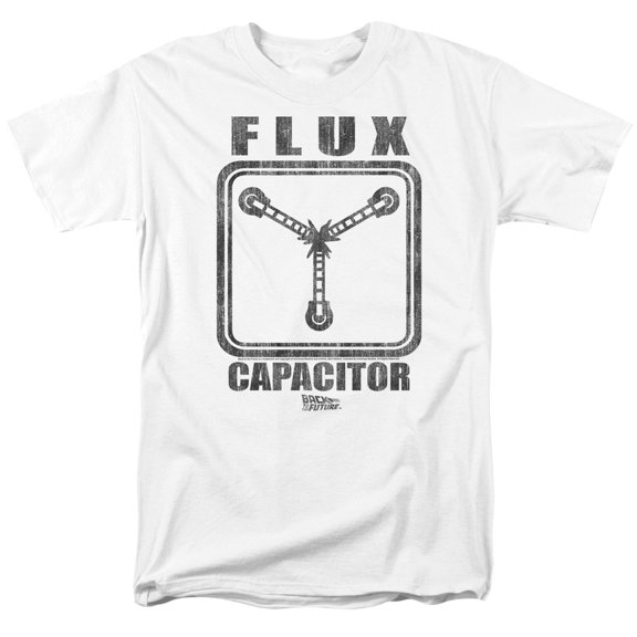 Back To The Future - Flux Capacitor - Adult Unisex Short Sleeve T-Shirt - White