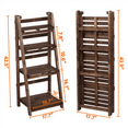 thumbnail image 4 of Renwick 4 Tier Foldable Wooden Plant Display Stand for Indoors Outdoors, Natural Wood, 4 of 6