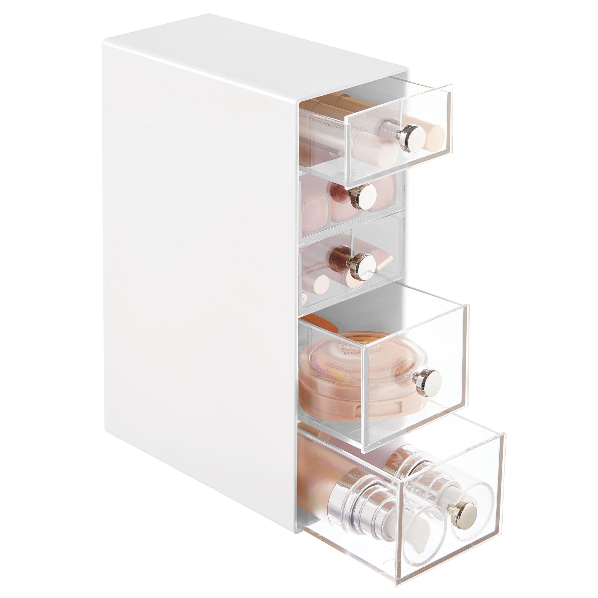 Stackable Acrylic 5-Compartment Cosmetic Beauty Organizers • 5682 Beauty  Makeup Supply