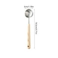 thumbnail image 3 of PPgejGEK Stainless Steel Wooden Handle Coffee Measuring Spoon Tea Baking Scale Spoon Milk Powder Scoop Seasoning Measurement Utensil for Kitchen Baking Needs, 3 of 6