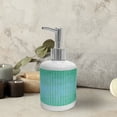 thumbnail image 3 of Ambesonne Green Soap Dispenser & Toothbrush Holder Set, Pixel Mosaic Love Pattern, 2 Pcs, Green, 3 of 6