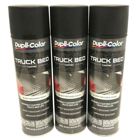 Duplicolor TR250 - 3 Pack Black Truck Bed Coating Spray Paint - 16.5 oz