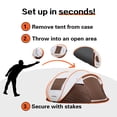 thumbnail image 4 of E-Western 4-6 Person White & Brown Pop-Up Tent for Camping and Outdoor Activities, Quick Setup, Spacious Design, Water-Resistant, Windproof, Ideal for Family Camping, Easy to Carry, 4 of 6