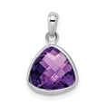 thumbnail image 3 of Auriga Fine Jewelry 925 Sterling Silver Rhodium-plated Amethyst Pendant for Women, 3 of 6