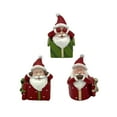 thumbnail image 2 of 3Pcs Christmas Santa Figure Resin Santa Figurines Decorative Figures for Desktop Bedroom Indoor Christmas Ornaments, 2 of 8