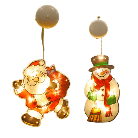

Christmas Window Decor Lights Sucker Window Hanging Light String Christmas Party Decor Gift Small
