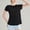 Black, variant on Womens Open Back Yoga Tops Summer Short Sleeve Workout Shirts Breathable Hollow Out Gym Clothes Athletic Performance Activewear Outfits