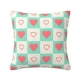 thumbnail image 1 of ZICANCN Plaid Love Pattern Decorative Throw Pillow Covers, Bed Couch Sofa Decorative Knit Pillow Covers for Living Room Farmhouse 24"x24", 1 of 8