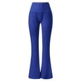 thumbnail image 6 of TAIAOJING Women's Flare Leggings Solid Sport Length Full Casual Pants Flare Leg High Waist Trousers, 6 of 7