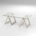 thumbnail image 3 of Evelyn&Zoe Modara 46" Wide Rectangular Coffee Table, Satin Nickel, 3 of 6
