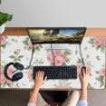 thumbnail image 4 of Long Mouse Pads for Desk,Pioneer Flower Floral Print Pattern Desk Mats on Top Of Desks, Desk Mouse Pad Extra Large with 3mm Non-Slip Base and Stitched Edge for Gaming,Office,Work,Home 47.3"x23.6", 4 of 6