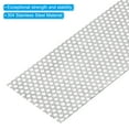 thumbnail image 4 of Uxcell 11.8"x4" 304 Stainless Steel Perforated Sheet, 0.2" Hole Metal Mesh Plate Screen Decorative Ventilation Meshes, 4 of 5