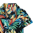 thumbnail image 4 of Ruyang Boys Short Sleeve Shirts Colorful Tropical Print Hawaiian Beach Tee Shirt Button Down Tops Summer Clothes, 4 of 5