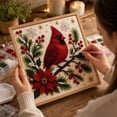 thumbnail image 3 of Christmas DIY Pearl Diamond Art Kit, Christmas Pearl Diamond Painting Craft Kit Wall Art Home Decor, Christmas Cardinal Pattern A-1pcs, 3 of 3