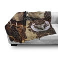 thumbnail image 3 of Coffee Soft Flannel Fleece Throw Blanket, Rustic Collage of Images Showing Different Kinds of Roasted Grains, Cozy Plush for Indoor and Outdoor Use, 50" x 60", Dark Sand Brown Brown, by Ambesonne, 3 of 6