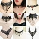 thumbnail image 5 of Collar de encaje gótico, cadena de clavícula, gargantilla femenina, collar sencillo, accesorios punk negros, collar, banda para el cuello, 5 of 5