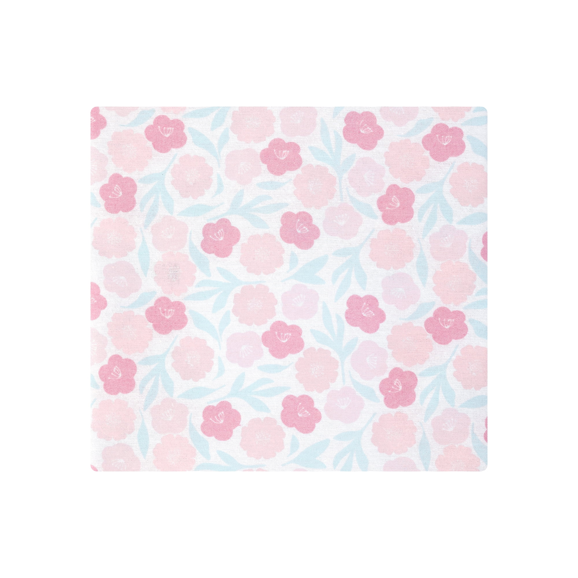 Hudson Baby Unisex Baby Cotton Poly Flannel Receiving Blankets Bundle, Pink Daisies, One Size