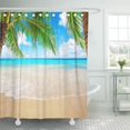 thumbnail image 1 of ABPHQTO Palmeras de coco contra el cielo azul y la hermosa playa en Punta Cana Cortinas de ducha de baño dominicanas 152x180 cm, 1 of 2
