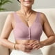 thumbnail image 3 of Gibobby Brasier con Cierre Frontal Sujetador de talla grande sin anillos de con botón frontal nuevo para mujer(Oro Rosa,36), 3 of 4