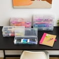 thumbnail image 4 of Small Plastic Hobby Art Craft Supply Organizer Storage Box with SnapTight Closure Latch Art Satchel Storage Case for Ribbons Beads Sticker Yarn and Ornaments Stackable Cl, 4 of 6