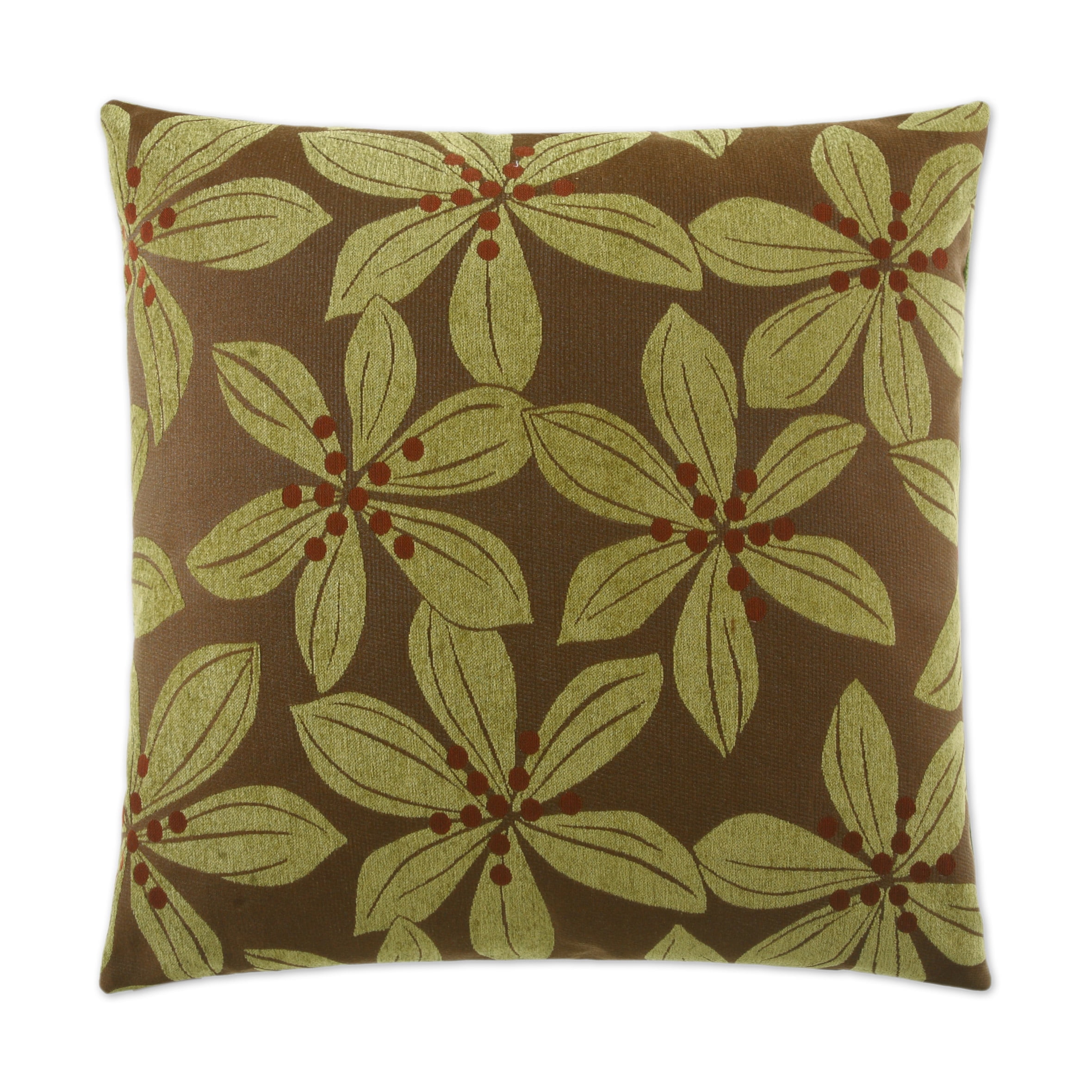 Canaan Company Tropical Leaf Green Accent Pillow 2027G
