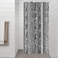 thumbnail image 2 of Black Geometric Striped Pattern Shower Curtain 36"x72" ,Bathroom Decorative Shower Curtains Set with 12 Hooks,Modern Waterproof Washable Shower Curtain, 2 of 6