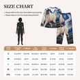 thumbnail image 4 of Honeii Vintage Starry Sky Puppy print Women's Pajama Sets Long Sleeve Button Down Sleepwear Nightwear Soft Pjs Lounge Sets-Large, 4 of 7