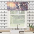 thumbnail image 3 of Wolf Printed Window Curtains Valances Winter Scene Rustic Snowy Forest Pine Tree Nature Landscape Rod Pocket Window Valance for Living Room Bathroom Bedroom Kitchen 54 by 18 in, 1 Panel, 3 of 6