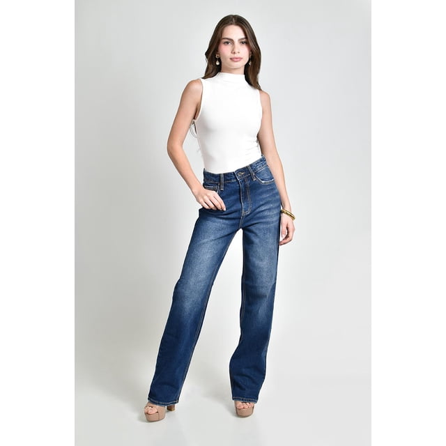 Jeans Wide Leg /Juvenil, 7454 (Azul dark) azul oscuro 11