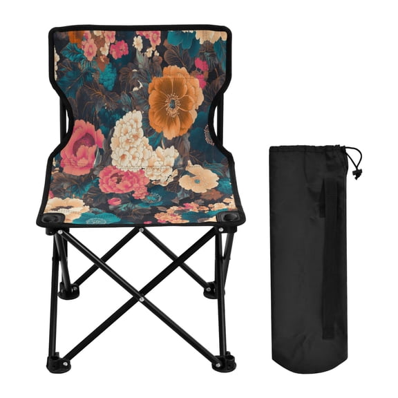 BZSMCE Camping Chairs Modern Intricate Floral Symphony Pattern Folding chair